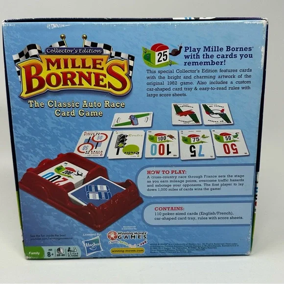 2010 Mille Bornes Card Game Collectors Edition with Car Shaped Tray Complete - Picture 8 of 11